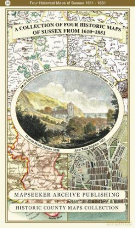 A Collection of Four Historic Maps of Sussex from 1611 - 1851 Historic English Counties Collection [KSIĄŻKA]