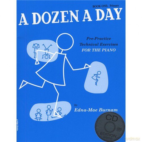 A Dozen A Day: Book One - Primary Edition Book And CD. CD, Sheet Music for Piano Solo [KSIĄŻKA]