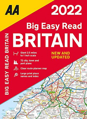 AA Big Easy Read Britain 2022 Spiral Bound AA Road Atlas Britain [KSIĄŻKA]