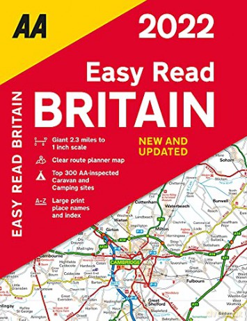 AA Easy Read Britain 2022 Flexi Bound AA Road Atlas Britain [KSIĄŻKA]
