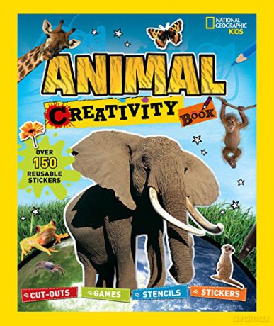 Animal Creativity: Cut-outs, Games, Stencils, Stickers Activity Books - National Geographic Kids [KSIĄŻKA]