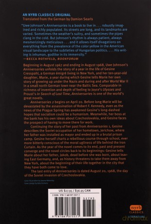 Anniversaries, Volume 2: From a Year in the Life of Gesine Cresspahl, April 1968-August 1968 - Uwe Johnson [KSIĄŻKA]