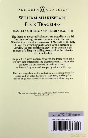 Four Tragedies: Hamlet, Othello, King Lear, Macbeth (Penguin Classics) - William Shakespeare [KSIĄŻKA]