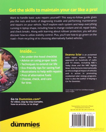 Auto Repair For Dummies, 2nd Edition - Sclar [KSIĄŻKA]