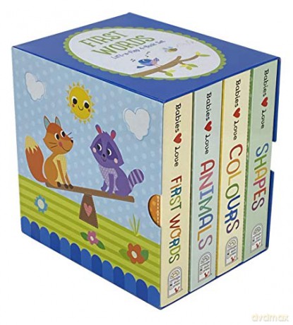 Babies Love Lift a Flap 4 book box set: Animals, Colours, First Words and Shapes Fun Children's Interactive Lift a Flap Board Book for Ages 0 and Up - Cottage Door Press [KSIĄŻKA]