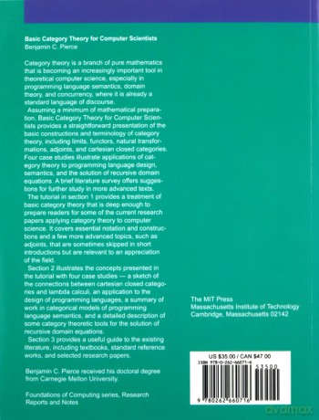 Basic Category Theory for Computer Scientists Foundations of Computing - Benjamin C. Pierce [KSIĄŻKA]
