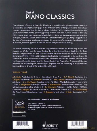 Best of Piano Classics - 50 Famous Pieces - Solo Piano - ED 9060 - Hans-Günter Heumann [KSIĄŻKA]
