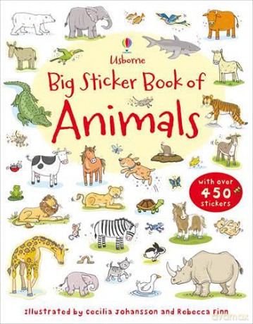Big Sticker Book of Animals Usborne First Sticker Books: 1 - Jessica Greenwell [KSIĄŻKA]