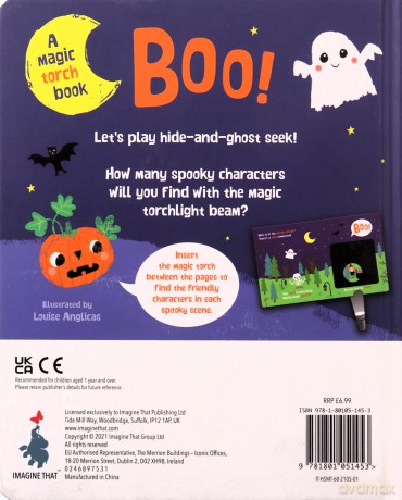 Boo! Hide-and-Go-Seek Magic Torch Books - Imagine That [KSIĄŻKA]