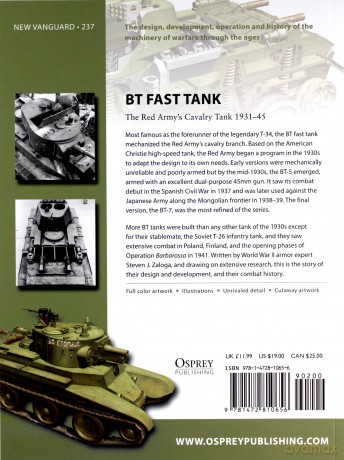 BT Fast Tank: The Red Army's Cavalry Tank 1931-45: 237 New Vanguard - Steven J. Zaloga [KSIĄŻKA]