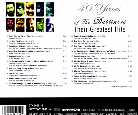 The Dubliners: 40 Years Of The Dubliners - Their Greatest Hits [CD]