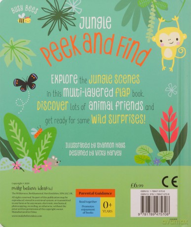 Busy Bees Jungle Peek and find Boad Book - Make Believe Ideas [KSIĄŻKA]