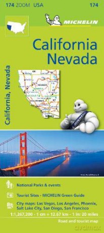 California Nevada - Zoom Map 174: Map Michelin Zoom Maps, 174 - Michelin [KSIĄŻKA]