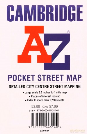 Cambridge A-Z Pocket Street Map Maps - A-Z maps [KSIĄŻKA]