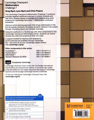 Cambridge Checkpoint Mathematics Challenge Workbook 7 - Greg Byrd [KSIĄŻKA]