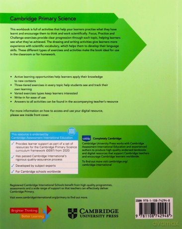 Cambridge Primary Science Workbook 4 with Digital Access 1 Year - Fiona Baxter [KSIĄŻKA]