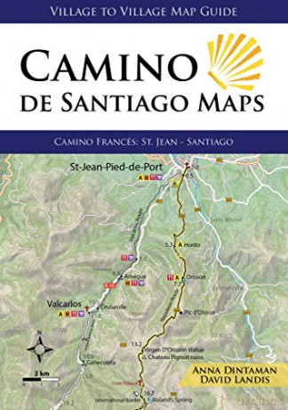 Camino de Santiago Maps: Camino Frances: St. Jean - Santiago - Anna Dintaman [KSIĄŻKA]
