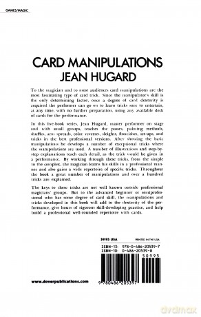 Card Manipulations Dover Magic Books - Jean Hugard [KSIĄŻKA]