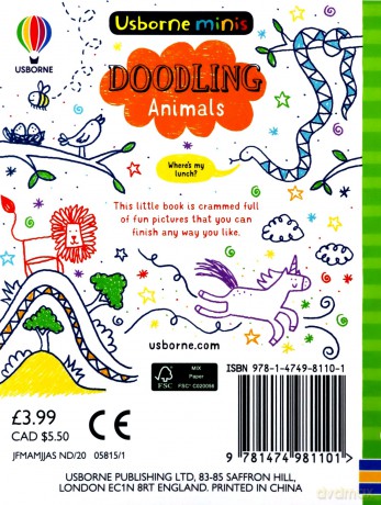 Doodling Animals (Usborne Minis) - Smith Sam [KSIĄŻKA]