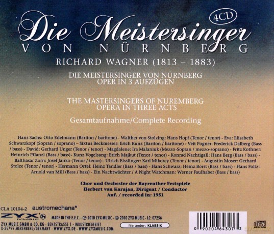 Meistersinger Von Nürnberg,Die [4CD]