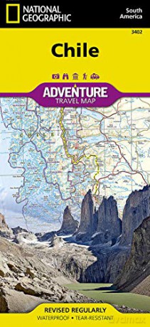 Chile adv. ng r/v r wp - 1/1,75M: Travel Maps International Adventure Map National Geographic Adventure Map - National Geographic Maps [KSIĄŻKA]