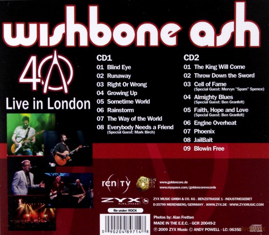 Wishbone Ash: 40th Anniversary Concert - Live in London [2CD]