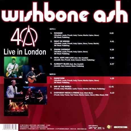 Wishbone Ash: 40th Anniversary Concert -  Live in London [Winyl]
