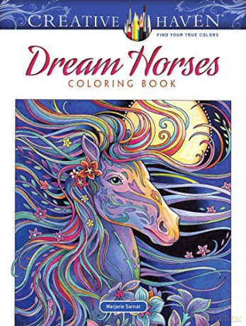 Creative Haven Dream Horses Coloring Book - Marjorie Sarnat [KSIĄŻKA]