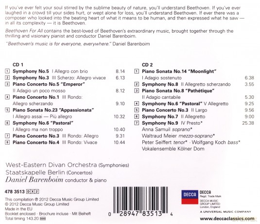 Daniel Barenboim: Beethoven For All [2CD]