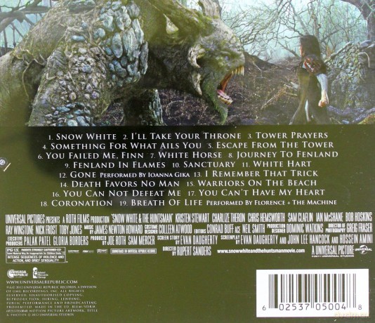 Snow White & The Huntsman soundtrack (Królewna Śnieżka i Łowca) [CD]