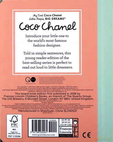 Coco Chanel: My First Coco Chanel: 1 Little People, Big Dreams - Isabel Sanchez Vegara [KSIĄŻKA]