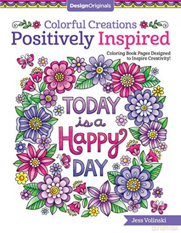 Colorful Creations Positively Inspired Coloring Book: Coloring Book Pages Designed to Inspire Creativity! Design Originals 32 Uplifting Designs from Jess Volinski, the Artist of Notebook Doodles - Jess Volinski [KSIĄŻKA]