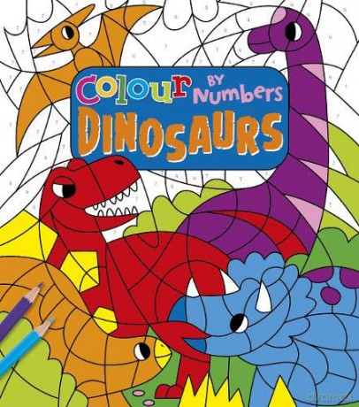 Colour by Numbers: Dinosaurs Colouring Books - Claire Stamper [KSIĄŻKA]
