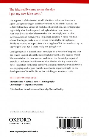 Coming Up for Air Oxford World's Classics - George Orwell [KSIĄŻKA]