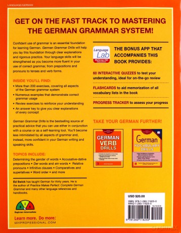 German Grammar Drills, Third Edition (Ntc Foreign Language) - Ed Swick [KSIĄŻKA]
