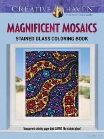 Creative Haven Magnificent Mosaics Stained Glass Coloring Book - Jessica Mazurkiewicz [KSIĄŻKA]
