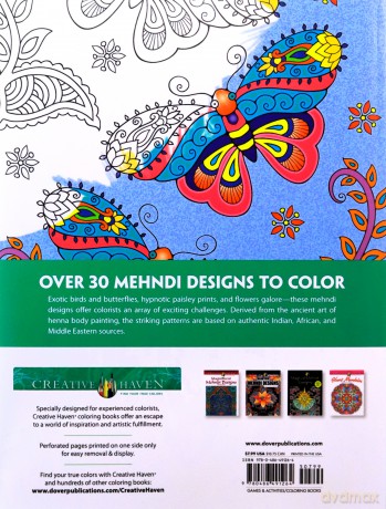 Creative Haven Mehndi Designs Coloring Book: Traditional Henna Body Art Creative Haven Coloring Books - Marty Noble [KSIĄŻKA]