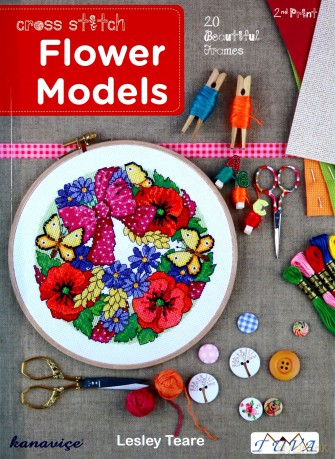 Cross Stitch Flower Models: 20 Beautiful Frames - Lesley Teare [KSIĄŻKA]