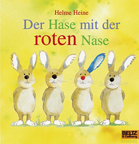 Der Hase mit der roten Nase: Vierfarbiges Papp-Bilderbuch - Helme Heine [KSIĄŻKA]