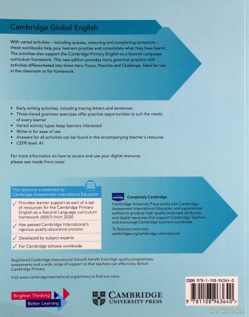 Cambridge Global English Workbook 1 With Digital Access (1 Year): For Cambridge Primary And Lower Secondary English As A Second Language (Cambridge Primary Global English) - Elly Schottman [KSIĄŻKA]