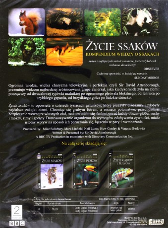 Życie ssaków BOX (BBC) [3DVD]