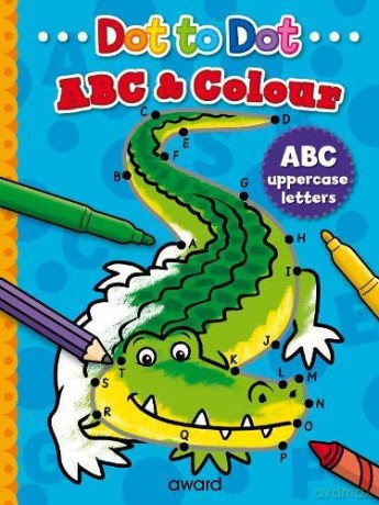 Dot to Dot ABC and Colour: Uppercase Letters Dot to Dot Alphabet and Colour - Angela Hewitt [KSIĄŻKA]