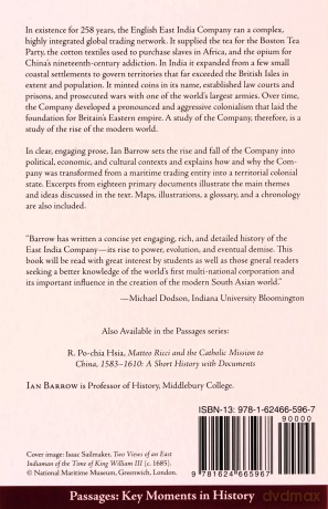 East India Company, 1600-1858: A Short History with Documents Passages: Key Moments in History - Ian Barrow [KSIĄŻKA]