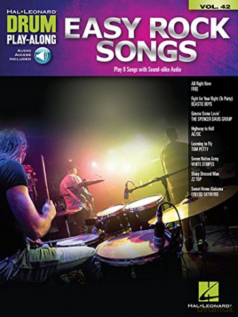 Easy Rock Songs: Drum Play-Along Volume 42 Includes Online Access Code - Hal Leonard Corp [KSIĄŻKA]