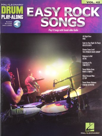 Easy Rock Songs: Drum Play-Along Volume 42 Includes Online Access Code - Hal Leonard Corp [KSIĄŻKA]
