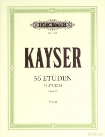 Edition Peters Kayser - Etudes Op.20 Pour Violon Educational Books Violin - Kayser [KSIĄŻKA]
