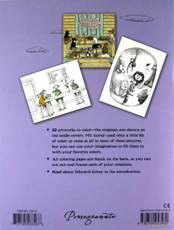 Edward Gorey Colouring Book - Edward Gorey [KSIĄŻKA]