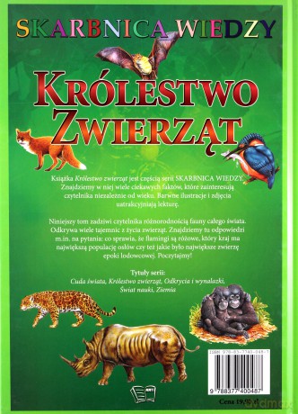Królestwo Zwierząt Skarbnica Wiedzy (twarda) [KSIĄŻKA]