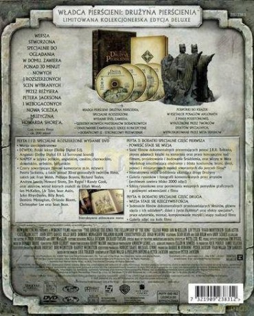 Władca Pierścieni Drużyna Pierścienia wersja kolekcjonerska [4DVD]