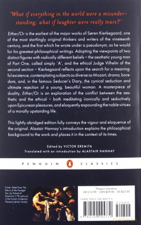 Either/Or: A Fragment of Life Penguin Classics - Soren Kierkegaard [KSIĄŻKA]